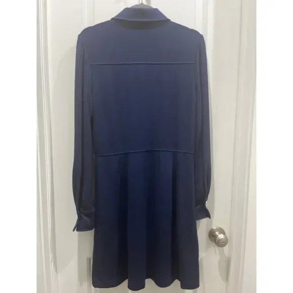 See by Chloé Blue Collared Button Front Shirt Dress Sz S